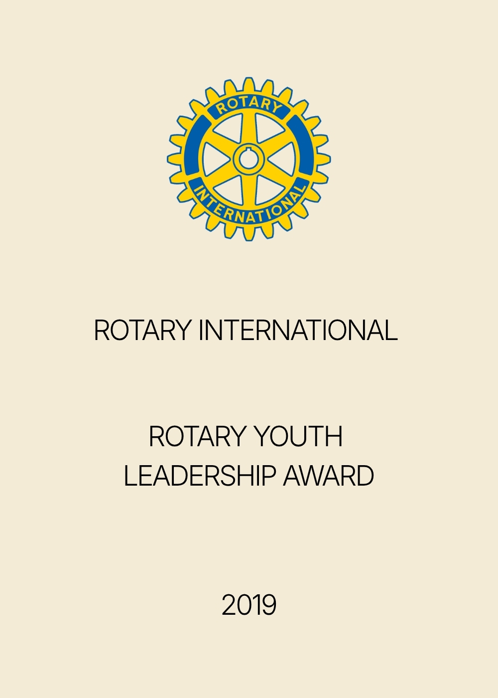 Rotary International - Rotary Youth Leadership Award 2019